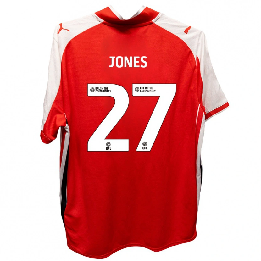 Danxen Niño Camiseta Billy Jones #27 Rojo Blanco 1ª Equipación 2025/26 La Camisa México