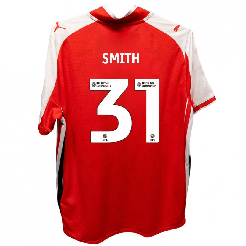 Danxen Niño Camiseta Pele Smith #31 Rojo Blanco 1ª Equipación 2025/26 La Camisa México