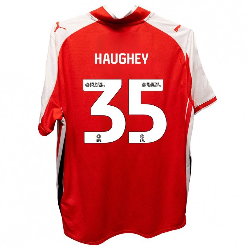 Danxen Niño Camiseta Conor Haughey #35 Rojo Blanco 1ª Equipación 2025/26 La Camisa México