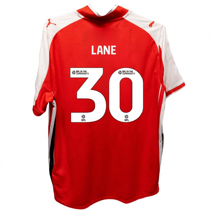 Danxen Niño Camiseta Mikey Lane #30 Rojo Blanco 1ª Equipación 2025/26 La Camisa México