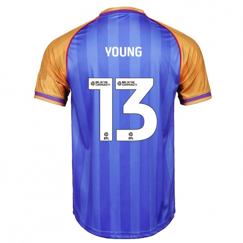 Danxen Niño Camiseta Joe Young #13 Azul Naranja 1ª Equipación 2025/26 La Camisa México