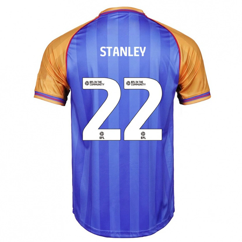 Danxen Niño Camiseta Eva Stanley #22 Azul Naranja 1ª Equipación 2025/26 La Camisa México