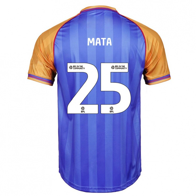 Danxen Niño Camiseta Max Mata #25 Azul Naranja 1ª Equipación 2025/26 La Camisa México