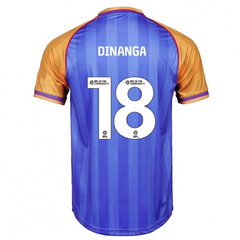 Danxen Niño Camiseta Ricardo Dinanga #18 Azul Naranja 1ª Equipación 2025/26 La Camisa México