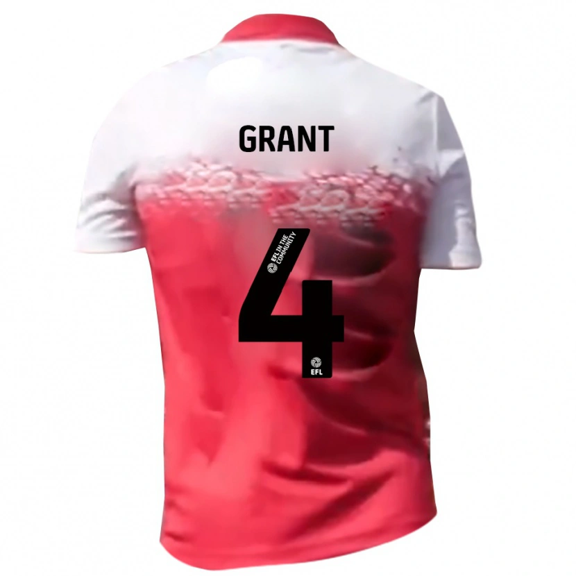 Danxen Niño Camiseta Conor Grant #4 Rojo Blanco 1ª Equipación 2025/26 La Camisa México