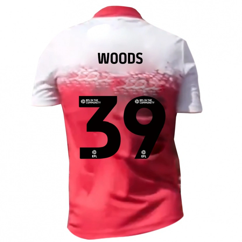 Danxen Niño Camiseta Josh Woods #39 Rojo Blanco 1ª Equipación 2025/26 La Camisa México