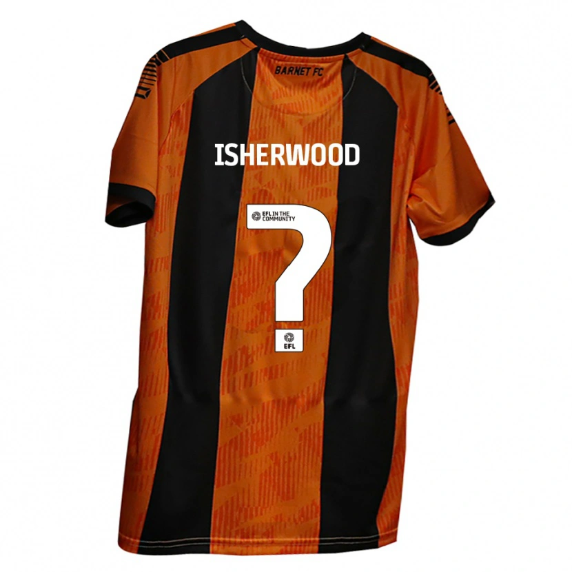 Danxen Niño Camiseta Millie Isherwood #0 Naranja Negro 1ª Equipación 2025/26 La Camisa México