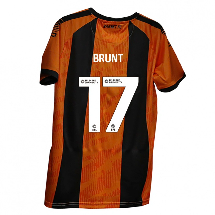 Danxen Niño Camiseta Zak Brunt #17 Naranja Negro 1ª Equipación 2025/26 La Camisa México
