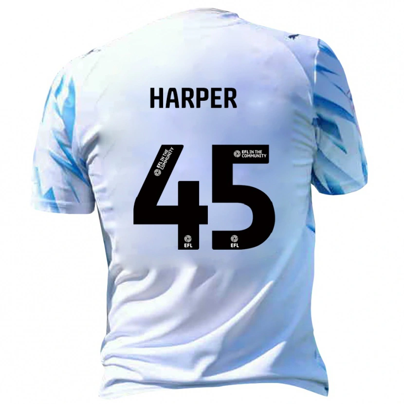 Danxen Niño Camiseta Rekeem Harper #45 Blanco Celeste 1ª Equipación 2025/26 La Camisa México