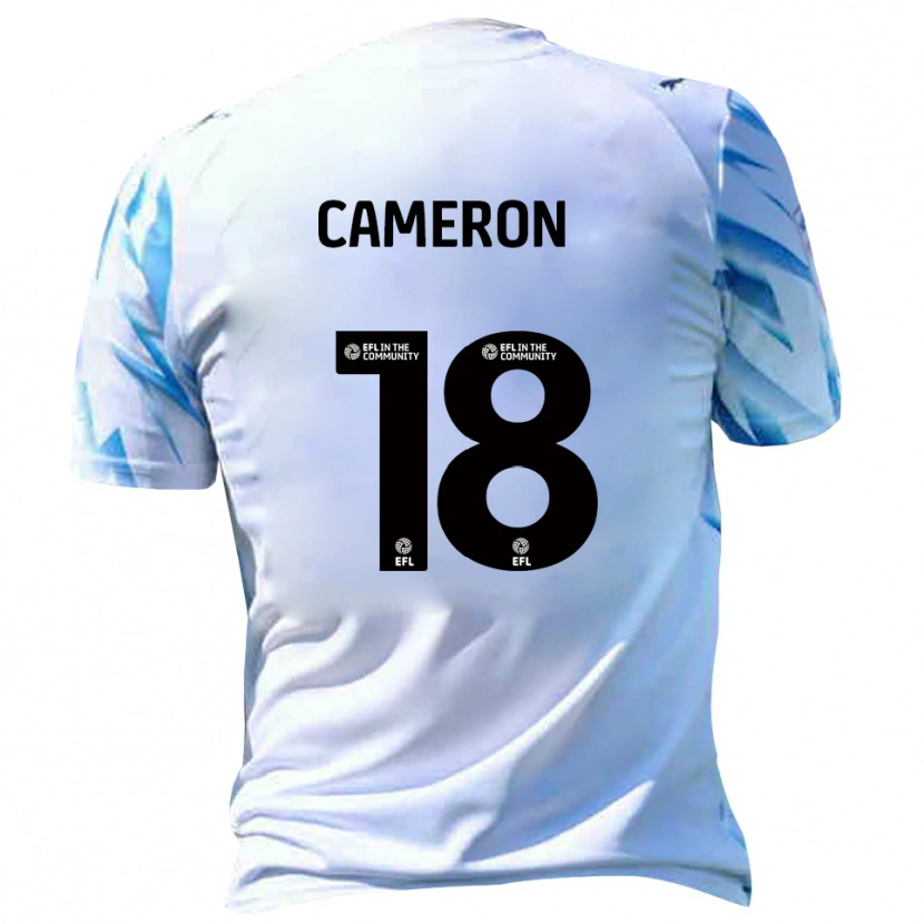 Danxen Niño Camiseta Innes Cameron #18 Blanco Celeste 1ª Equipación 2025/26 La Camisa México