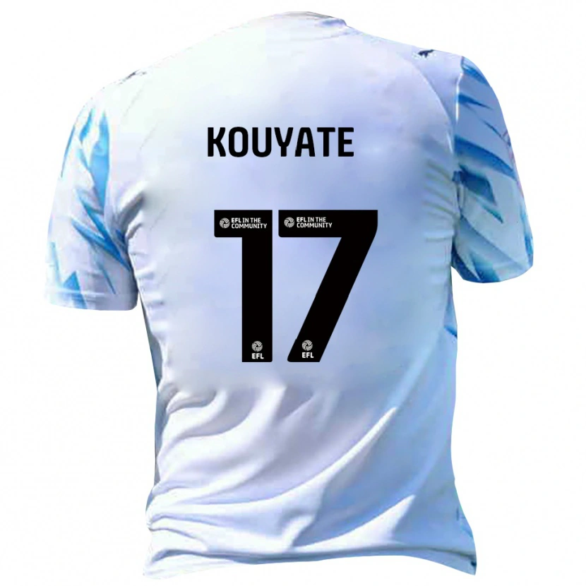 Danxen Niño Camiseta Katia Kouyate #17 Blanco Celeste 1ª Equipación 2025/26 La Camisa México