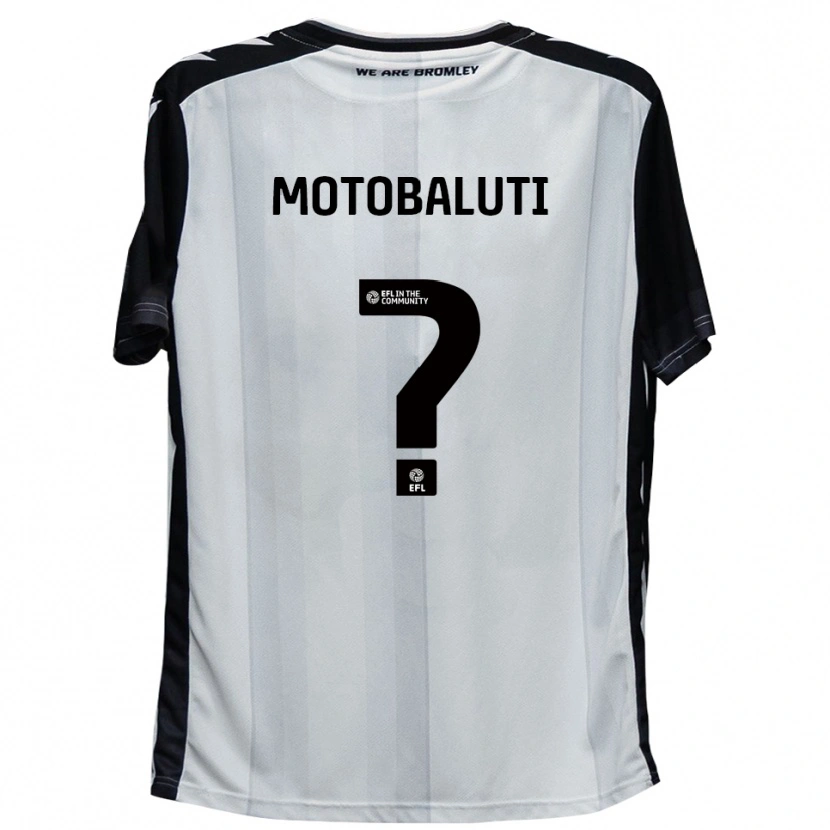 Danxen Niño Camiseta Fortune Motobaluti #0 Blanco Negro 1ª Equipación 2025/26 La Camisa México