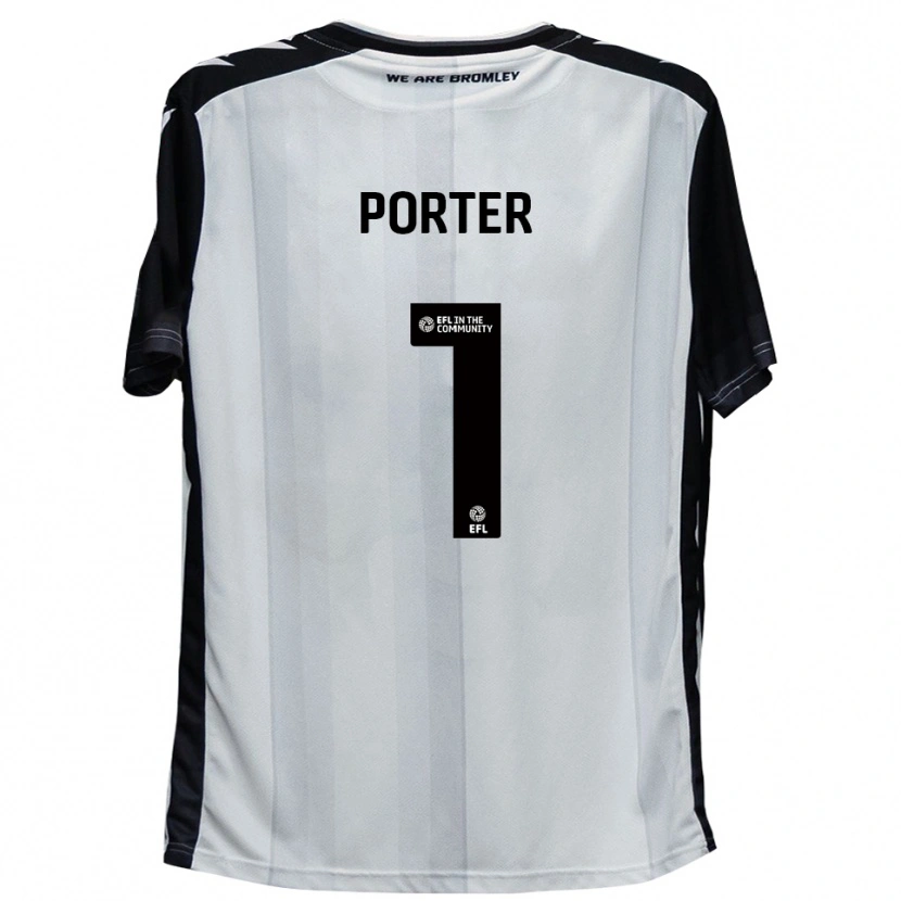 Danxen Niño Camiseta George Porter #1 Blanco Negro 1ª Equipación 2025/26 La Camisa México