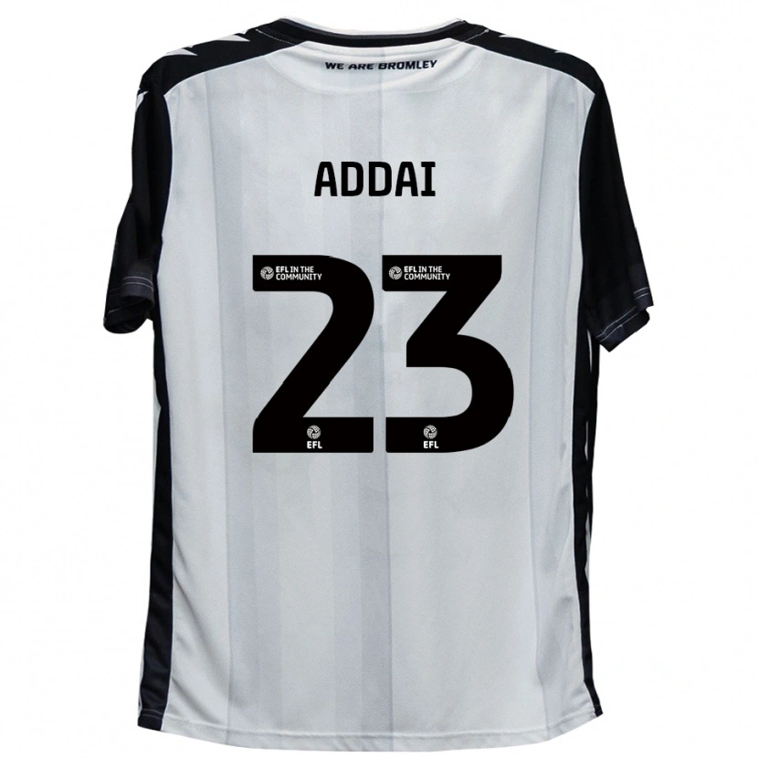 Danxen Niño Camiseta Dillon Addai #23 Blanco Negro 1ª Equipación 2025/26 La Camisa México