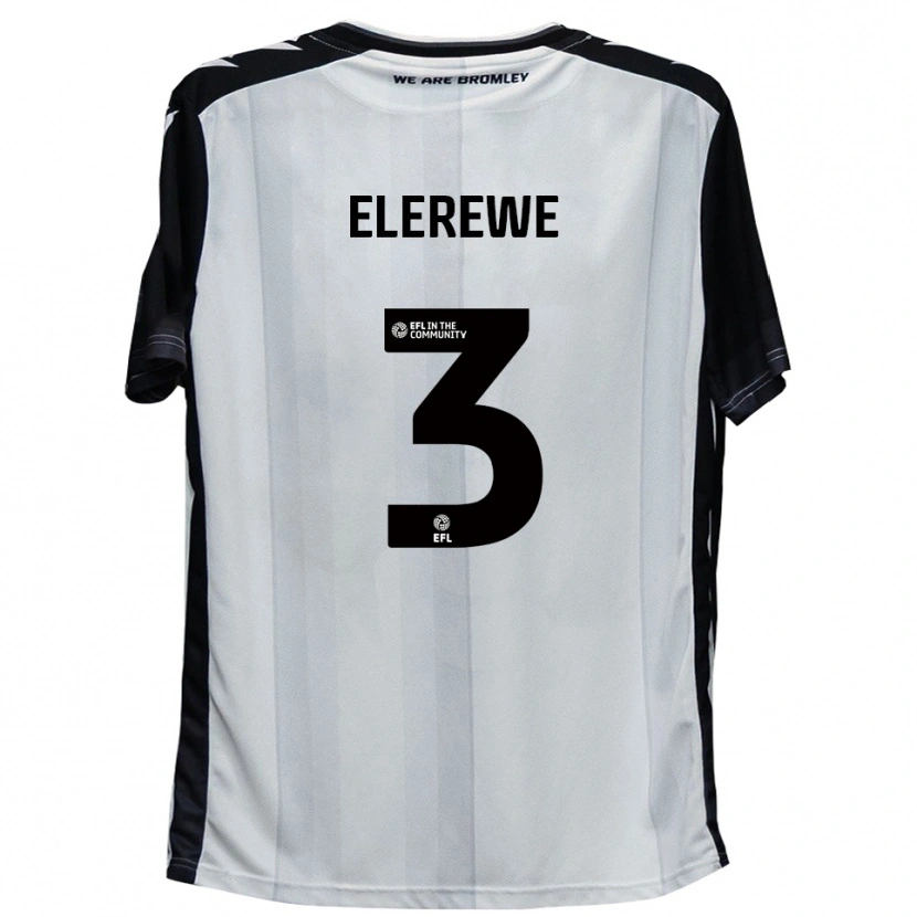 Danxen Niño Camiseta Deji Elerewe #3 Blanco Negro 1ª Equipación 2025/26 La Camisa México