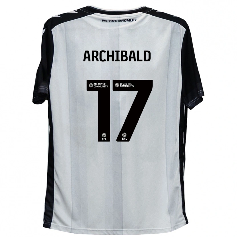 Danxen Niño Camiseta Sam Archibald #17 Blanco Negro 1ª Equipación 2025/26 La Camisa México