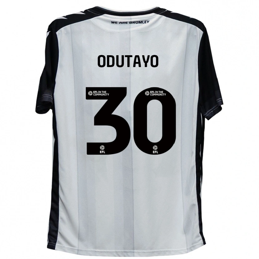 Danxen Niño Camiseta Idris Odutayo #30 Blanco Negro 1ª Equipación 2025/26 La Camisa México
