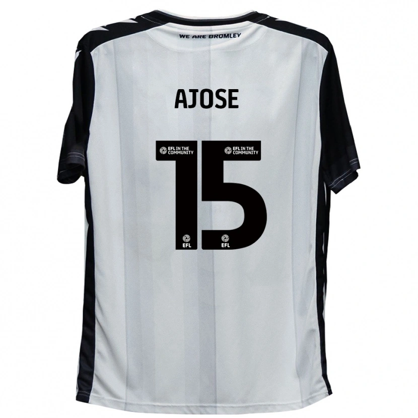 Danxen Niño Camiseta Zac Ajose #15 Blanco Negro 1ª Equipación 2025/26 La Camisa México