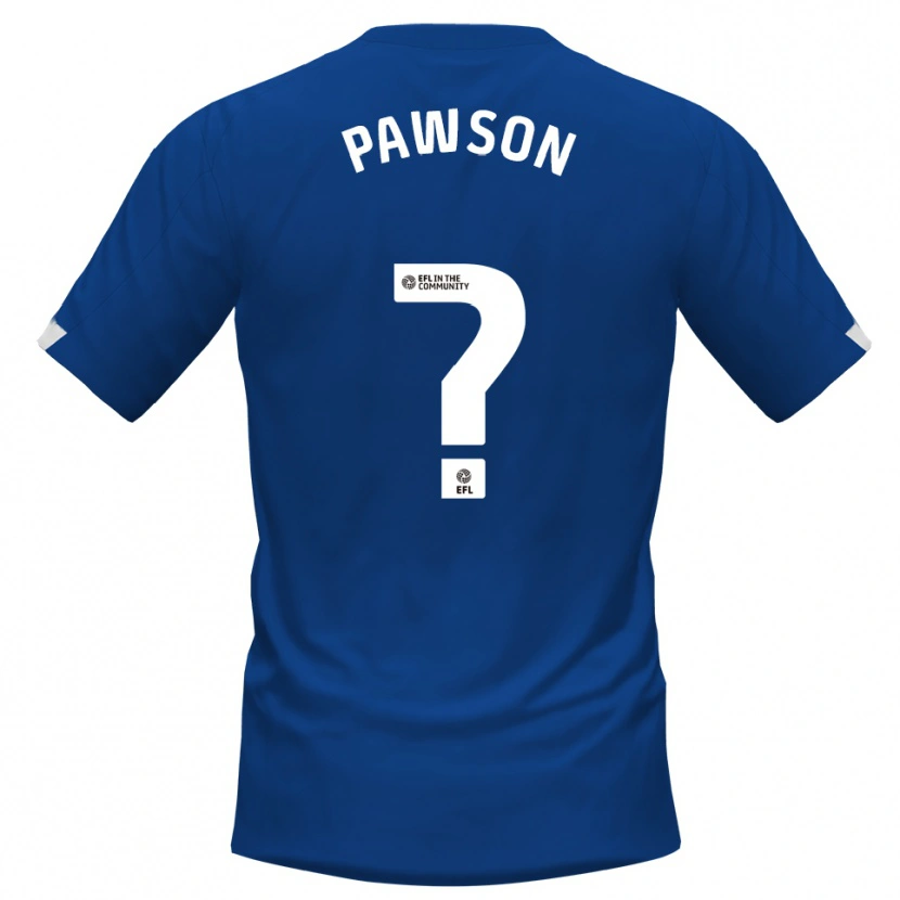 Danxen Niño Camiseta Thomas Pawson #0 Azul Blanco 1ª Equipación 2025/26 La Camisa México