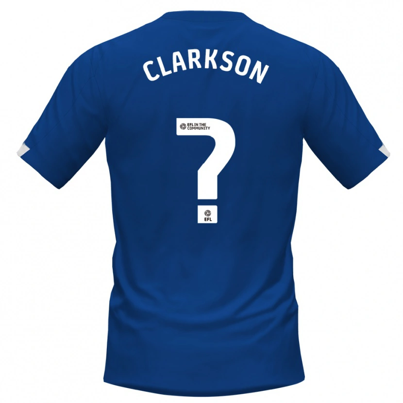 Danxen Niño Camiseta Megan Clarkson #0 Azul Blanco 1ª Equipación 2025/26 La Camisa México