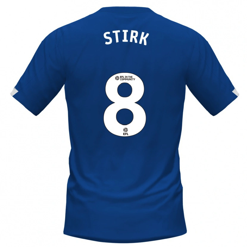 Danxen Niño Camiseta Ryan Stirk #8 Azul Blanco 1ª Equipación 2025/26 La Camisa México