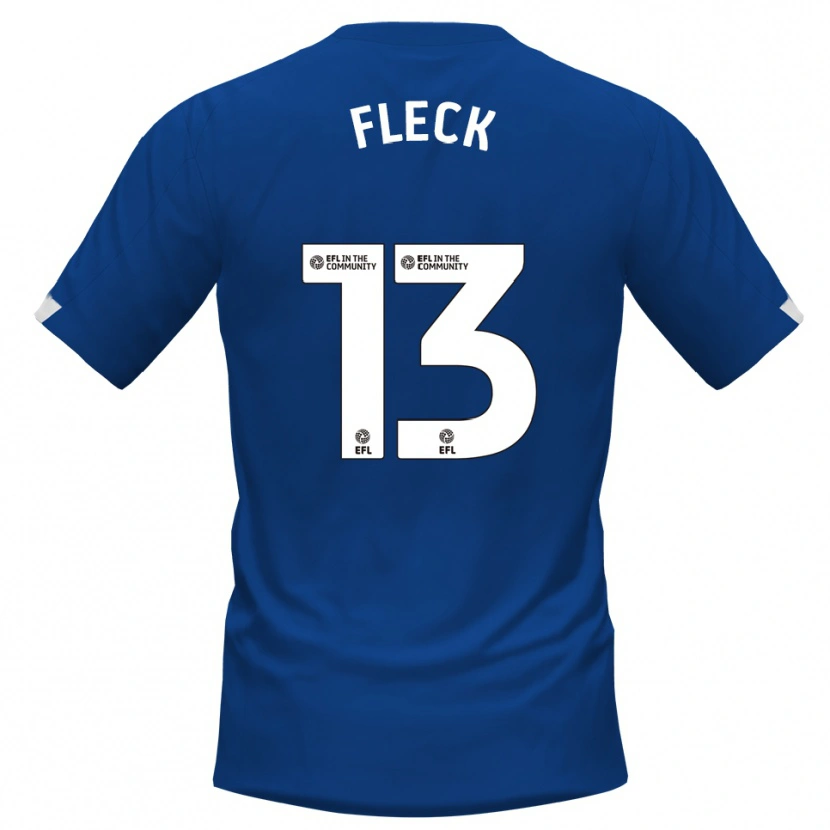 Danxen Niño Camiseta John Fleck #13 Azul Blanco 1ª Equipación 2025/26 La Camisa México
