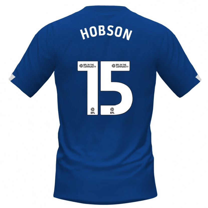 Danxen Niño Camiseta Bailey Hobson #15 Azul Blanco 1ª Equipación 2025/26 La Camisa México