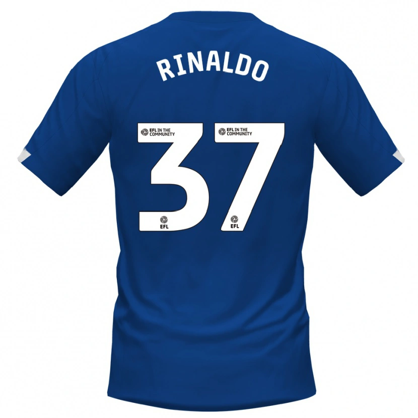 Danxen Niño Camiseta Ashton Rinaldo #37 Azul Blanco 1ª Equipación 2025/26 La Camisa México