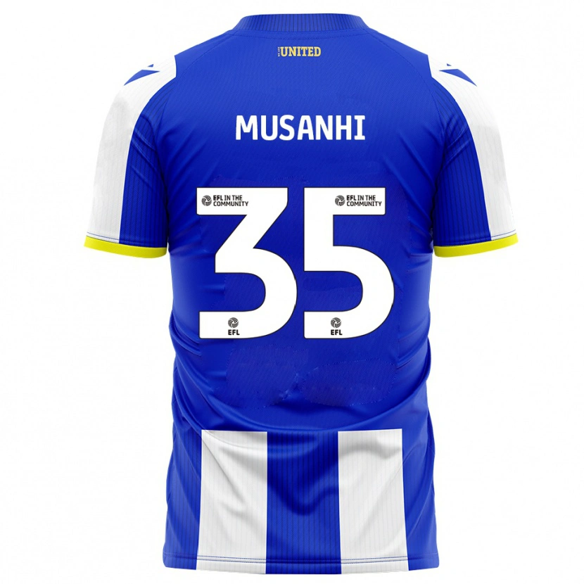 Danxen Niño Camiseta Kurai Musanhi #35 Azul Blanco 1ª Equipación 2025/26 La Camisa México