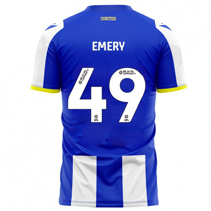 Danxen Niño Camiseta Lennox Emery #49 Azul Blanco 1ª Equipación 2025/26 La Camisa México
