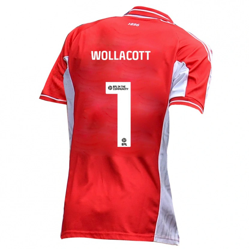 Danxen Niño Camiseta Joe Wollacott #1 Rojo Blanco 1ª Equipación 2025/26 La Camisa México