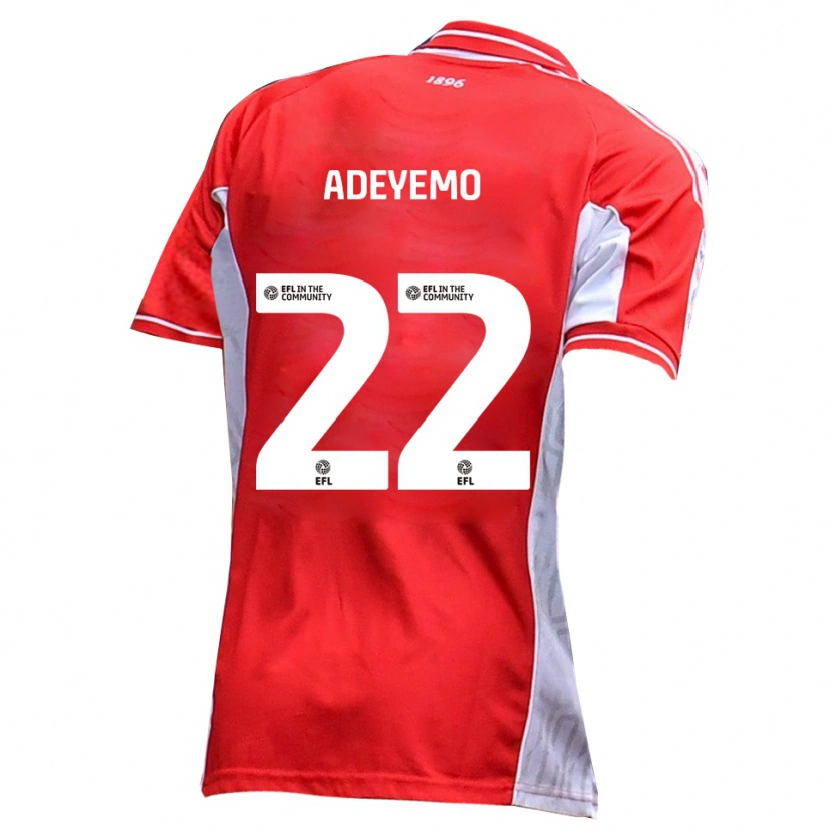 Danxen Niño Camiseta Ade Adeyemo #22 Rojo Blanco 1ª Equipación 2025/26 La Camisa México
