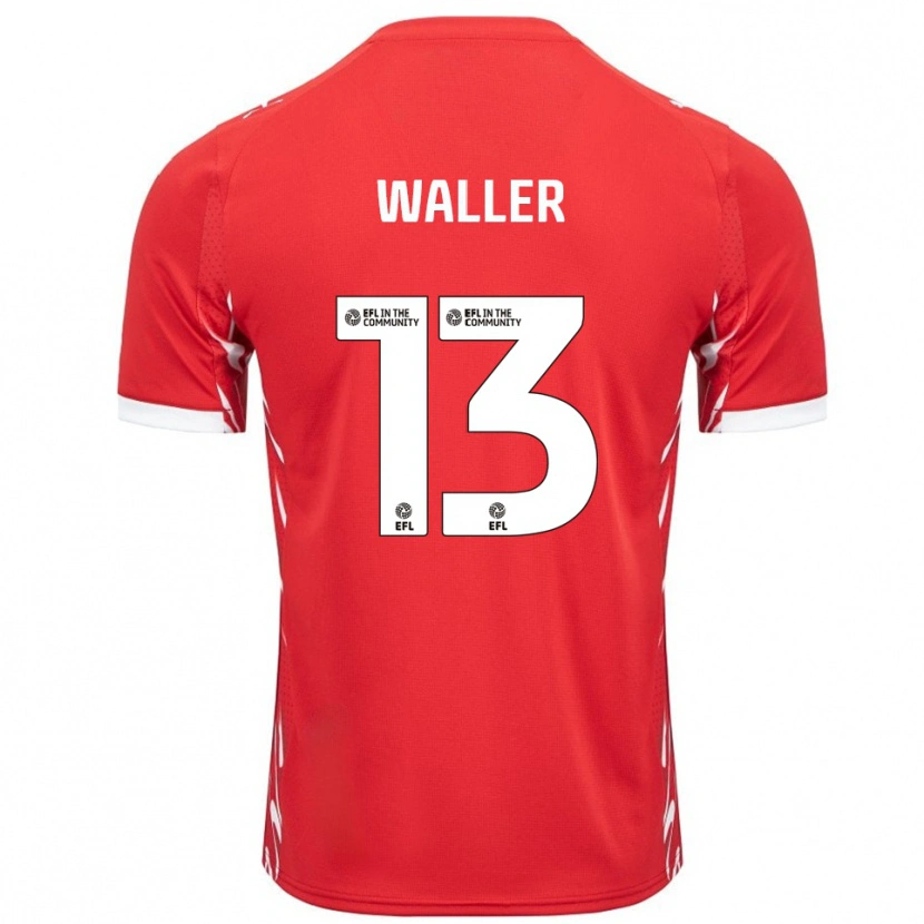 Danxen Niño Camiseta Sam Waller #13 Rojo Blanco 1ª Equipación 2025/26 La Camisa México