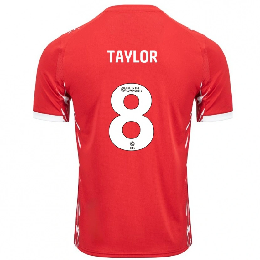 Danxen Niño Camiseta Owen Taylor #8 Rojo Blanco 1ª Equipación 2025/26 La Camisa México