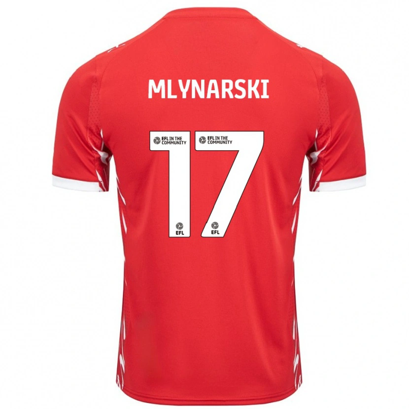 Danxen Niño Camiseta Patrick Mlynarski #17 Rojo Blanco 1ª Equipación 2025/26 La Camisa México