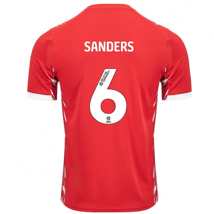 Danxen Niño Camiseta Max Sanders #6 Rojo Blanco 1ª Equipación 2025/26 La Camisa México