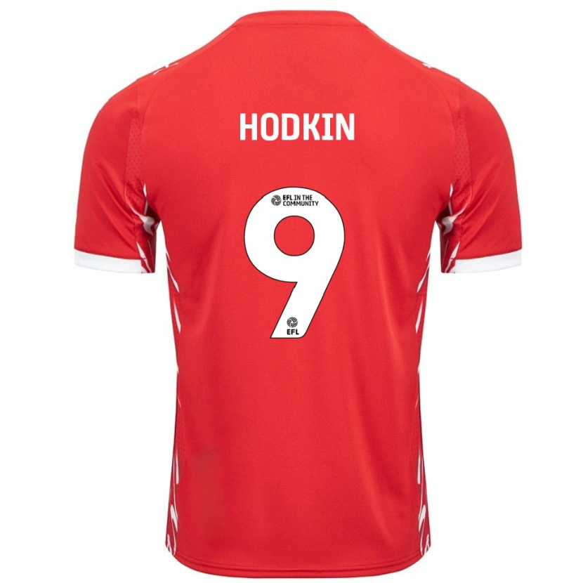 Danxen Niño Camiseta Jordan Hodkin #9 Rojo Blanco 1ª Equipación 2025/26 La Camisa México