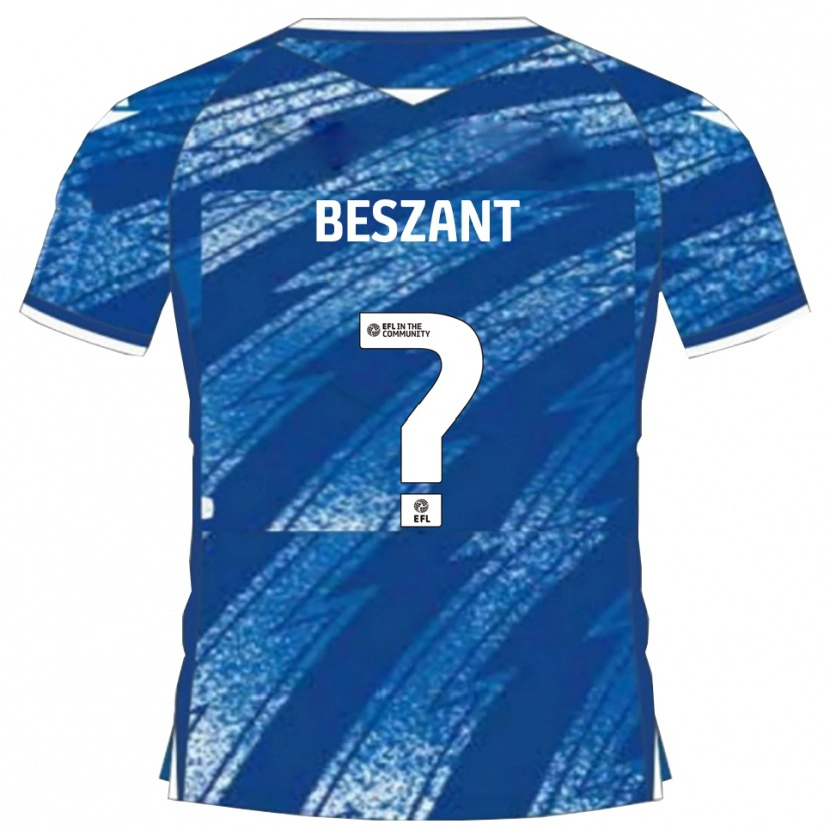 Danxen Niño Camiseta Cruz Beszant #0 Azul Blanco 1ª Equipación 2025/26 La Camisa México