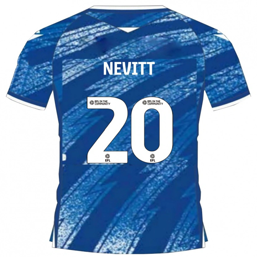 Danxen Niño Camiseta Elliott Nevitt #20 Azul Blanco 1ª Equipación 2025/26 La Camisa México