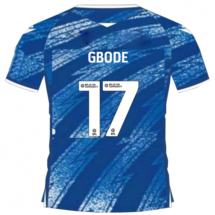 Danxen Niño Camiseta Joseph Gbode #17 Azul Blanco 1ª Equipación 2025/26 La Camisa México