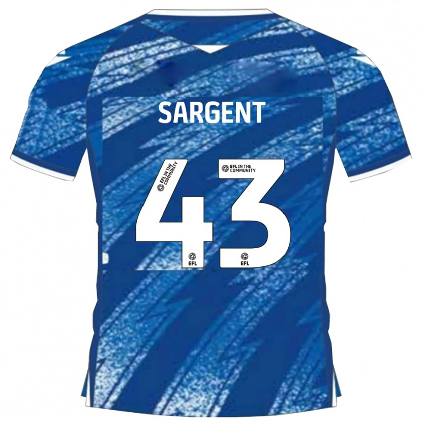 Danxen Niño Camiseta Stan Sargent #43 Azul Blanco 1ª Equipación 2025/26 La Camisa México