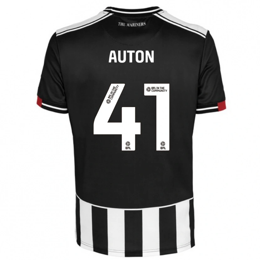 Danxen Niño Camiseta Sebastian Auton #41 Negro Blanco Rojo 1ª Equipación 2025/26 La Camisa México