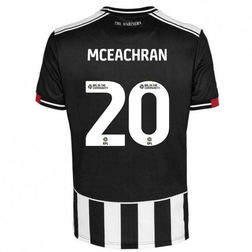 Danxen Niño Camiseta George Mceachran #20 Negro Blanco Rojo 1ª Equipación 2025/26 La Camisa México