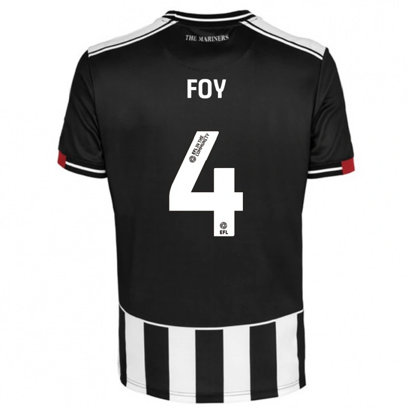 Danxen Niño Camiseta Alfie Foy #4 Negro Blanco Rojo 1ª Equipación 2025/26 La Camisa México