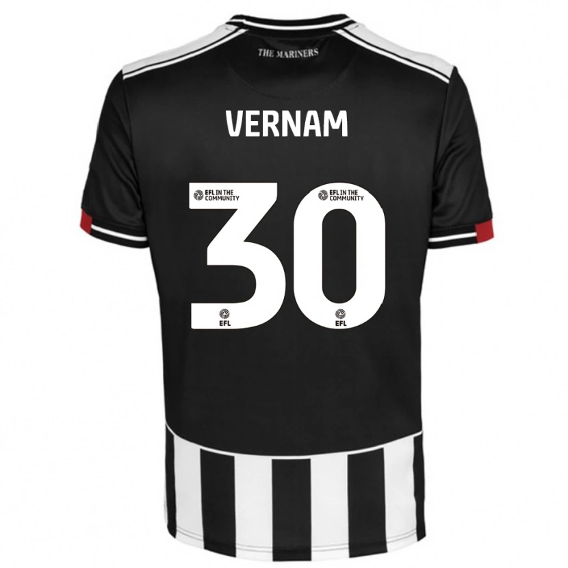 Danxen Niño Camiseta Charles Vernam #30 Negro Blanco Rojo 1ª Equipación 2025/26 La Camisa México