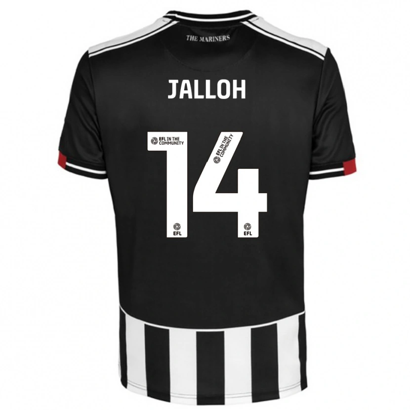 Danxen Niño Camiseta Mamadu Jalloh #14 Negro Blanco Rojo 1ª Equipación 2025/26 La Camisa México