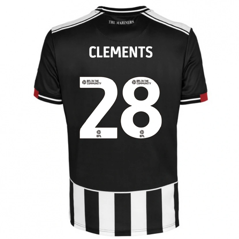 Danxen Niño Camiseta Charlie Clements #28 Negro Blanco Rojo 1ª Equipación 2025/26 La Camisa México