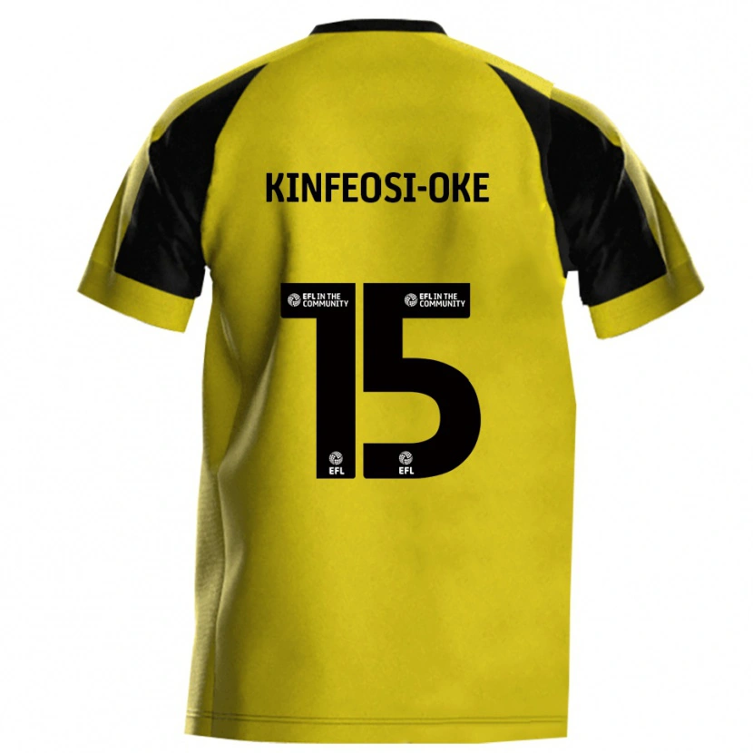 Danxen Niño Camiseta Tioluwanimofe Kinfeosi-Oke #15 Amarillo Gris 1ª Equipación 2025/26 La Camisa México