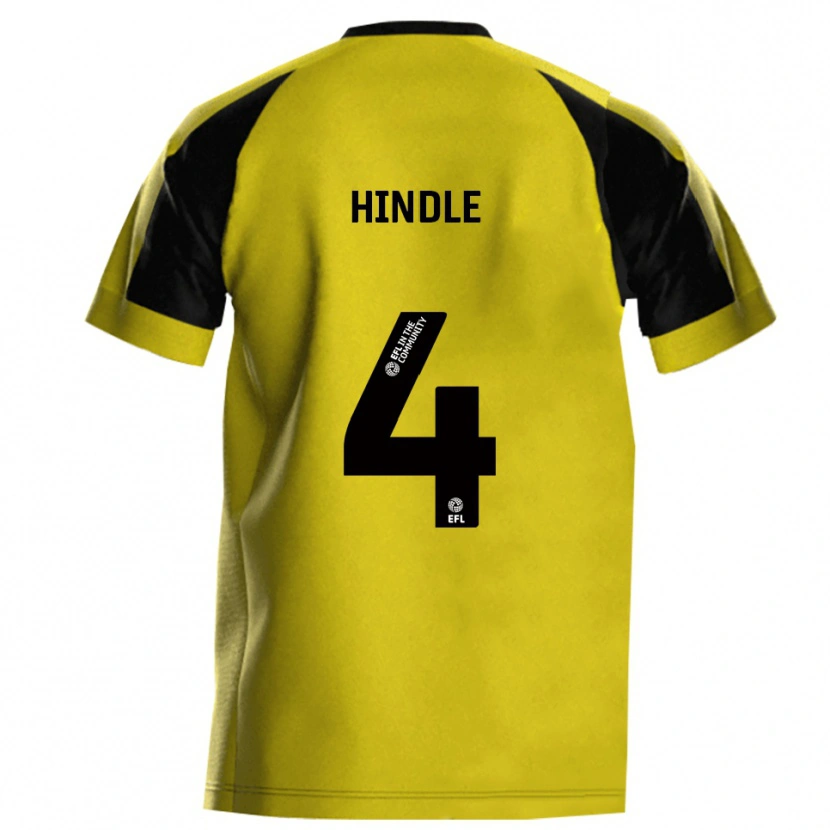Danxen Niño Camiseta Harry Hindle #4 Amarillo Gris 1ª Equipación 2025/26 La Camisa México