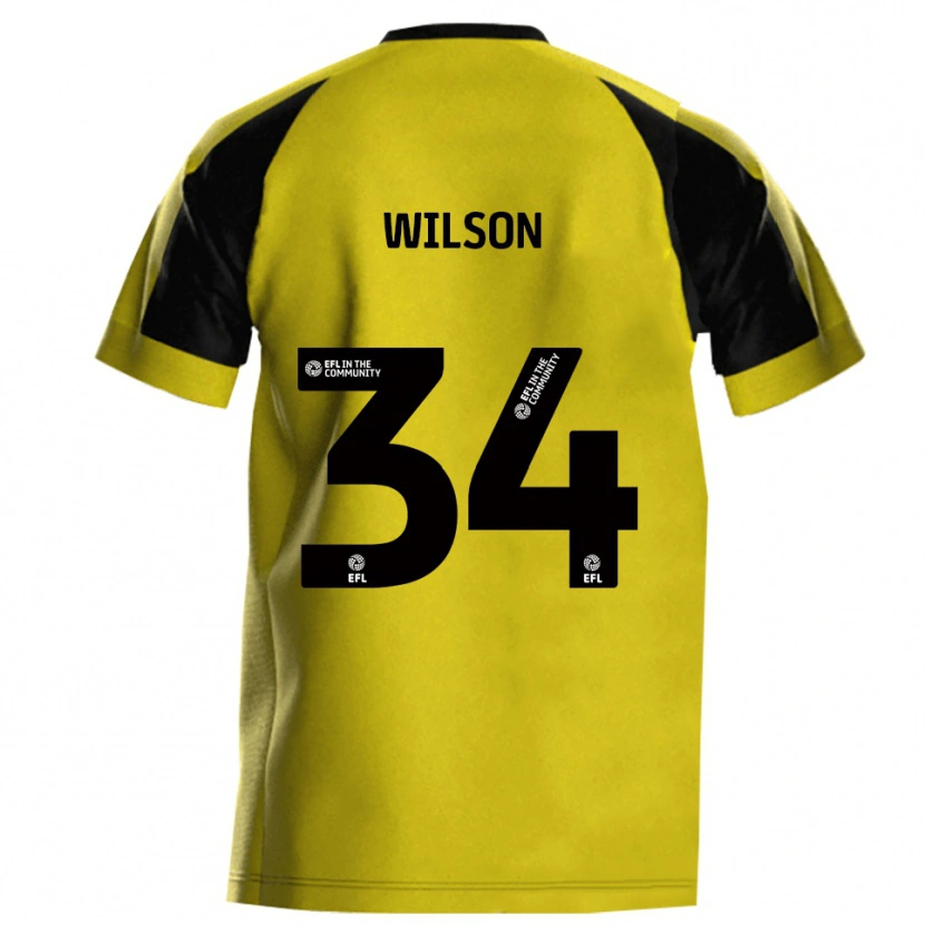 Danxen Niño Camiseta Robbie Wilson #34 Amarillo Gris 1ª Equipación 2025/26 La Camisa México